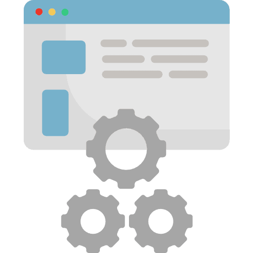 gears in front of web page